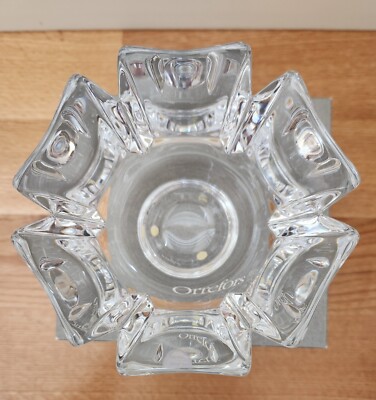 Orrefors Sweden Signed Crystal Corona Bowl 4384/32 with Original
