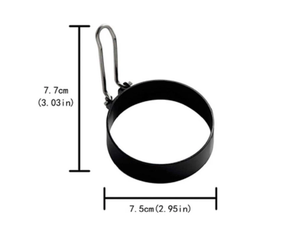 2-Piece Non-Stick Egg Shaper & Pancake Mold Ring Set – Breakfast Cooking Tool - Image 2 of 4