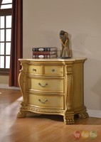 Lavish Traditional French Gold 4-drawer Marble Nightstand on sale Lavish Traditional French Gold 4-drawer Marble Nightstand on sale