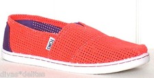 Girls Tom's Orange Freetown Slip-on Shoes Size: 5.5
