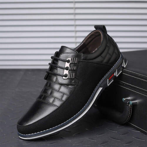 Scarpe da uomo in pelle scarpe stringate inglesi e mocassini monopasso punta in pelle L - Foto 13 di 32