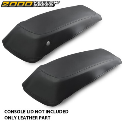 2PC SaddleBag Lids Covers PU Leather Fit For 14-23 Harley Touring FLH FLT Model