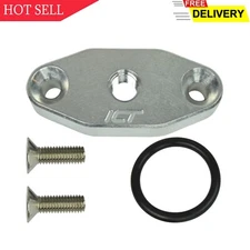 ICT Billet LS Oil Port Adapter 1/8" NPT Turbo Oil Feed Plate Turbocharger Supp..
