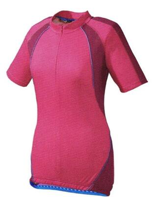 Fahrrad Shirt blau/rot/pink Damen Gr. S 36/38 Fahrradtrikot Trikot Fahrradshirt