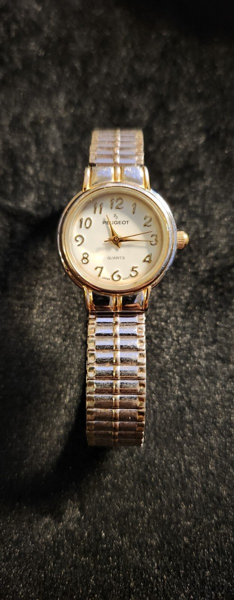 Peugeot Watch Silver & Gold Two Toned Expansion Band Round  display picture 2