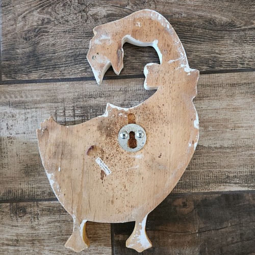 Vintage Wooden Christmas Geese Bow Wall Decor Hanging Set Of 2 Figi Graphics - Picture 5 of 6