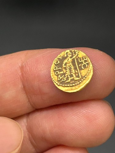 (0.99g)Authentic kushan Empire kanishka Ancient 18K Solid GOLD COIN Rare! #P33 - Picture 18 of 21