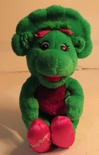 Vintage Toy Barney Baby Bop Green Dinosaur Plush Stuffed Animal Lyons Group 12"