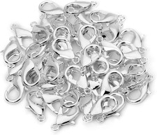 100 Lobster Clasps 16x8 Silver Plated Lobster Claw Clasps Jewelry Making Findi