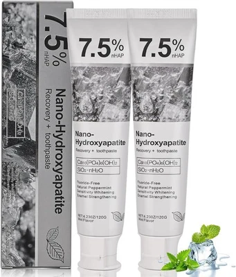 ABNAOK Hydroxylapatit Zahnpasta 2 Stück Whitening Tiefenreinigung Schutz frischer Atem