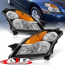 Black Oe Style Head Lights Lamps Leftright Set For 2007-2009 Nissan Altima 4dr Black Oe Style Head Lights Lamps Leftright Set For 2007-2009 Nissan Altima 4dr