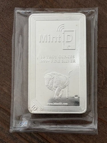 10 oz MintID Buffalo Silver Bar (AES-128 Encrypted) #4