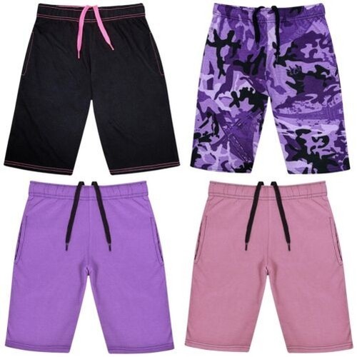 Kids Girls 100% Cotton Shorts Casual Chino Shorts Knee Length Summer Lightweight