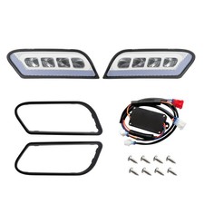 for Club Car Tempo Headlight Kit Golf Cart Deluxe RGB Daytime Running Light wit