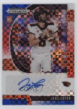 2020 Prizm Draft Picks Rookies Red White & Blue 17/99 Jake Luton #131 Auto 1j8q