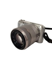 Sony Mirrorless Digital camera DSLR NEX-C3D Double Lens Kit Silver Used