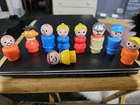 Vintage Original Fisher Price Little People Lot Of 9 Ernie Children Adults