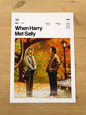 WHEN HARRY MET SALLY Filmposter Retro Kunstdruck A4