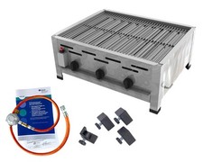 ChattenTec Gasbr&auml;ter 3-flammig 13,5kW Tischger&auml;t Edelstahlrost und DGUV