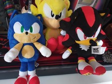 Sonic The Hedgehog : 3 X Sonic Plush Characters - Sega Collectibles