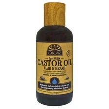 OKAY Men Castor Oil 4 Oz. Beard & Hair Growth