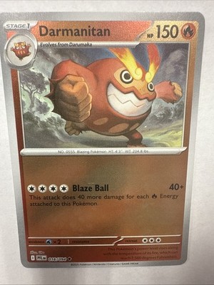 Darmanitan 016/094 Me02: Phantasmal Flames Reverse Holo Pokemon TCG CCG NM