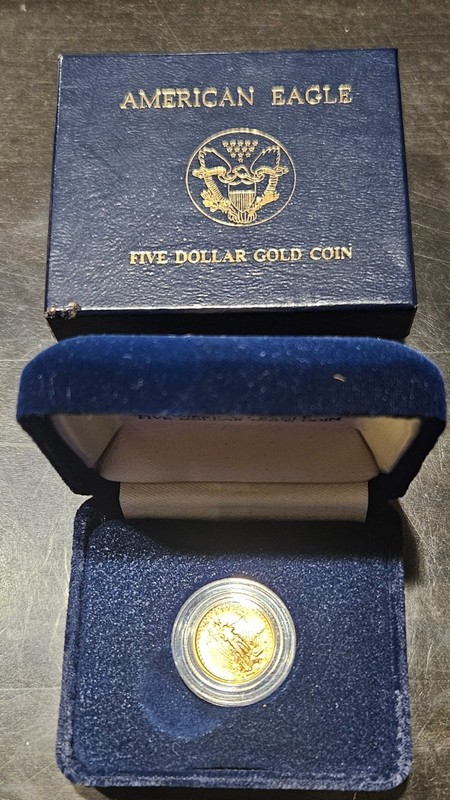 Z - 1991 (MCMXCI) $5 1/10 oz Gold American Eagle Coin - Low Mintage 165,200