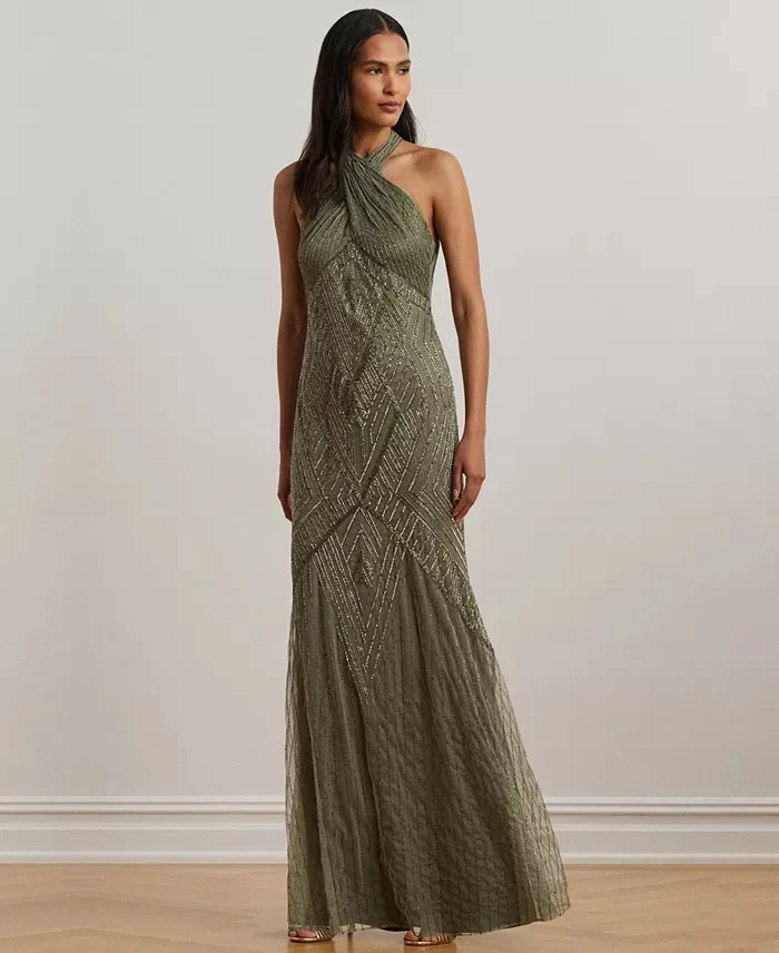 lauren green dress Lauren Green Strapless Mini Dress - US 14