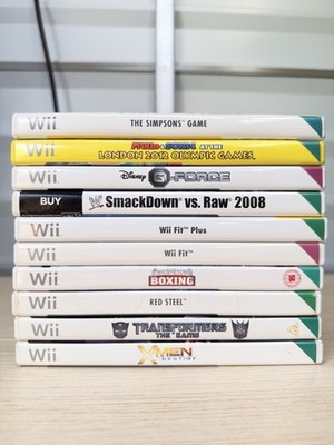 Nintendo Wii 10 Spiele Konvolut Mario Sonic Simpsons Transformers X-Men 