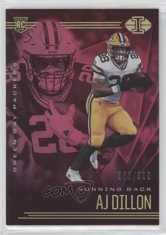 2020 Panini Illusions Trophy Collection Pink 365/399 AJ Dillon #26 01zv