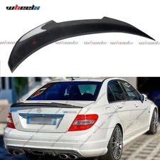 PSM Style Rear Trunk Spoiler For 08-14 Mercedes Benz W204 C63 Real Carbon Fiber