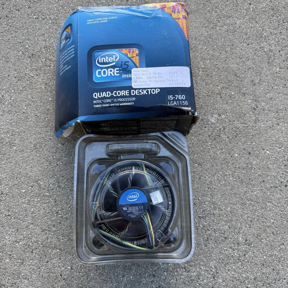 Intel CPU Quad Core i5 760 LGA1156 Gen BX80605I5760 Processor FAN ONLY - Image 3 of 4