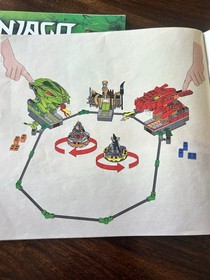Lego 9456 Ninjago Spinner Battle Arena 100% Kendo Kai Rattla Hypnobrai No Cards