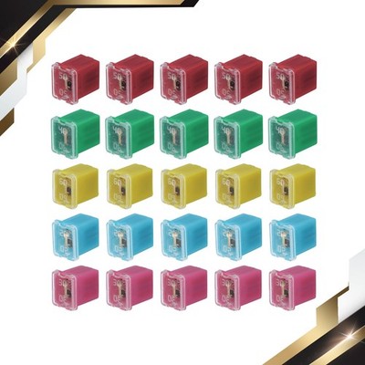 25Pcs Automotive Cartridge Fuse 48V 20/30/40/50/60A Female Terminal Low Profile