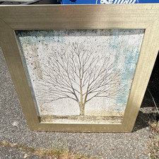 Framed Tree Print Wall Art, Nature Theme, Landscape Orientation, Medium, 1pc