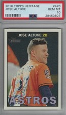 Jose Altuve 2016 Topps Heritage # 470 PSA 10 Houston Astros