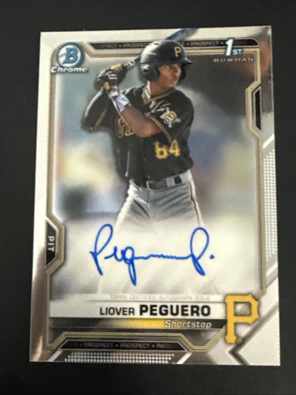 2021 Bowman Chrome 1st Liover Peguero Auto Rookie RC #CPA-LP Pirates