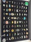 Vintage To Now Lot Of 100 Unique Fashion Costume Jewelry Rings As Pictured