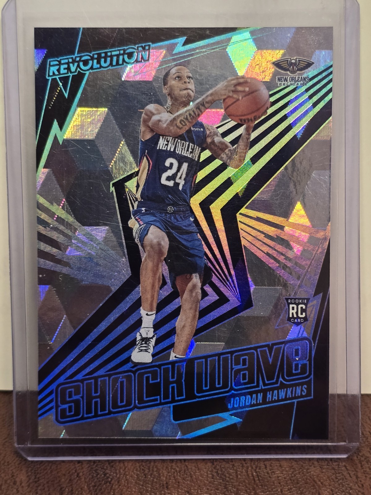 2023-24 Panini Revolution #19 JORDAN HAWKINS RC Cubic Shock Wave # 41/50