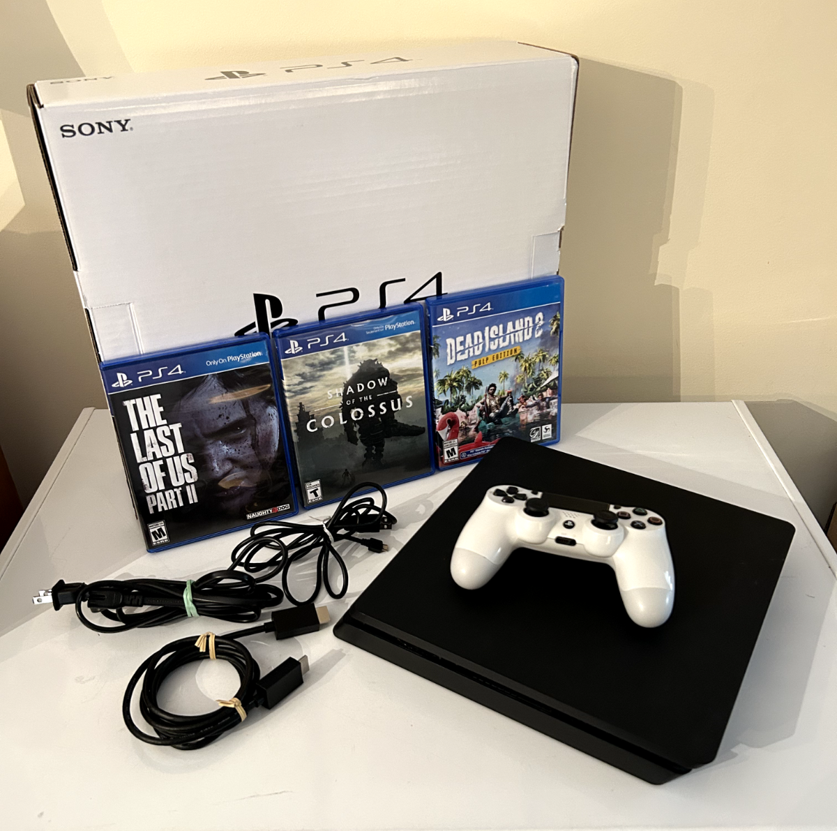 Sony PlayStation 4 Slim PS4 500GB Console Bundle with Controller + 3 Games