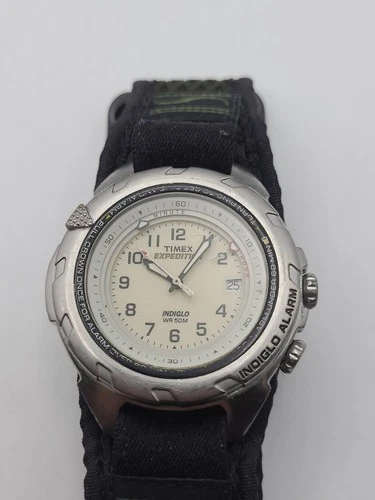 Vintage Timex Expedition Watch Mens Indiglo Date Alarm New Battery Working