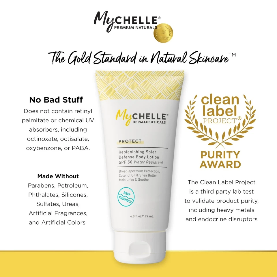 Sunscreen Solar Defense Body Lotion SPF 50 6 Oz By MyChelle Dermaceuticals - Image 4 of 4