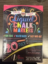 20 Pack Liquid Chalk Markers - Multicolor, Dustless, Kid-Safe for All Surfaces