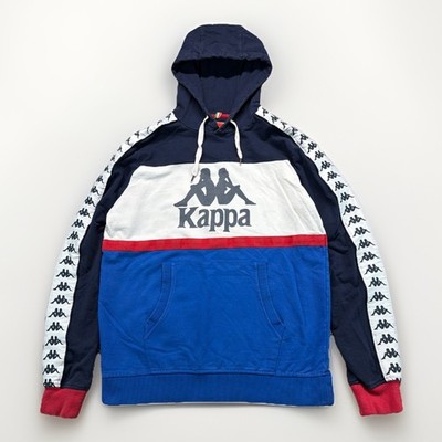 Kappa Men s Size Medium Pullover Logo Hoodie  Red White Blue