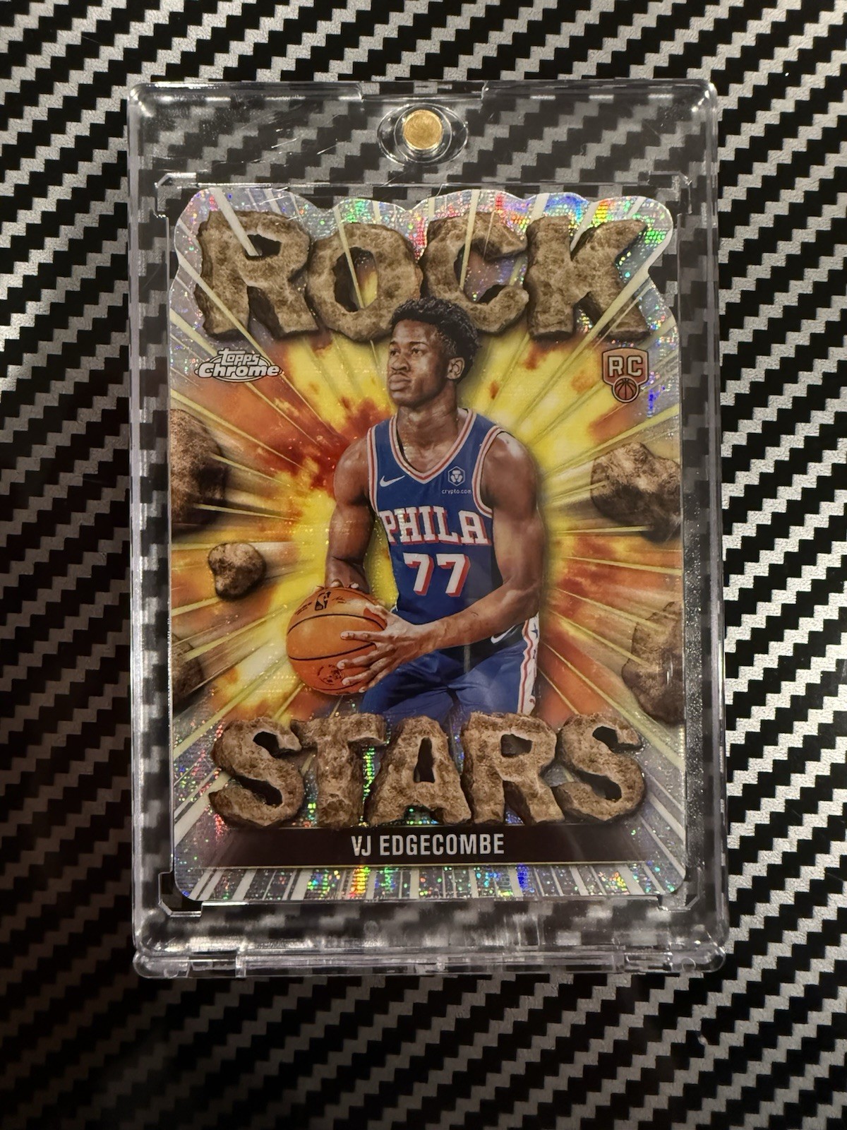 2025-26 Topps Chrome VJ Edgecombe RC SSP Rock Stars 76ers #RS-18