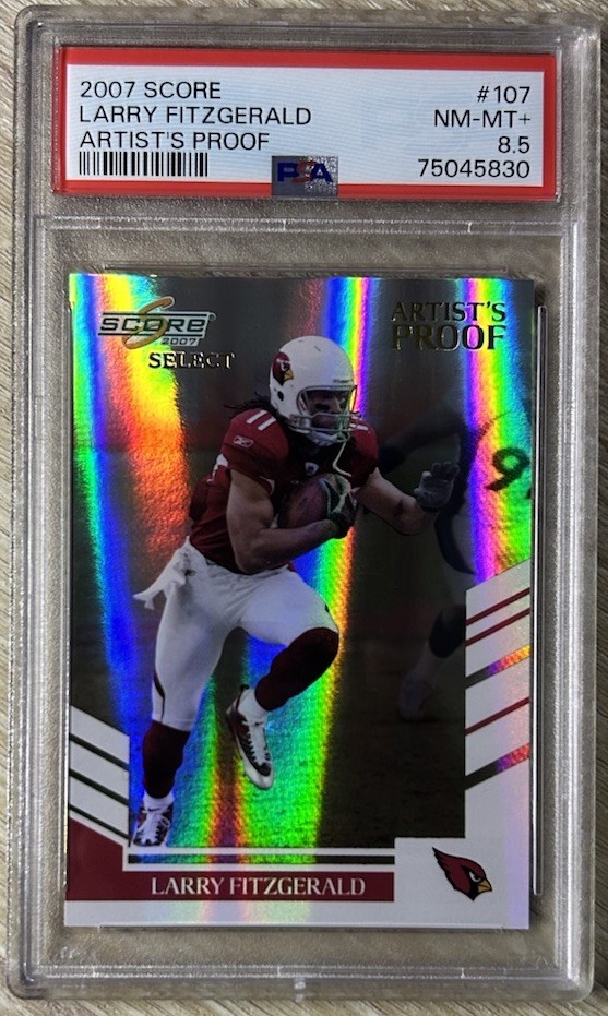 2007 Score Select Larry Fitzgerald Artist's Proof /32 #107 PSA 8.5