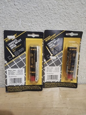 NEW AEROTECH E15-4W COMPOSITE MODEL MOTOR LOT OF (2) FACTORY SEALED