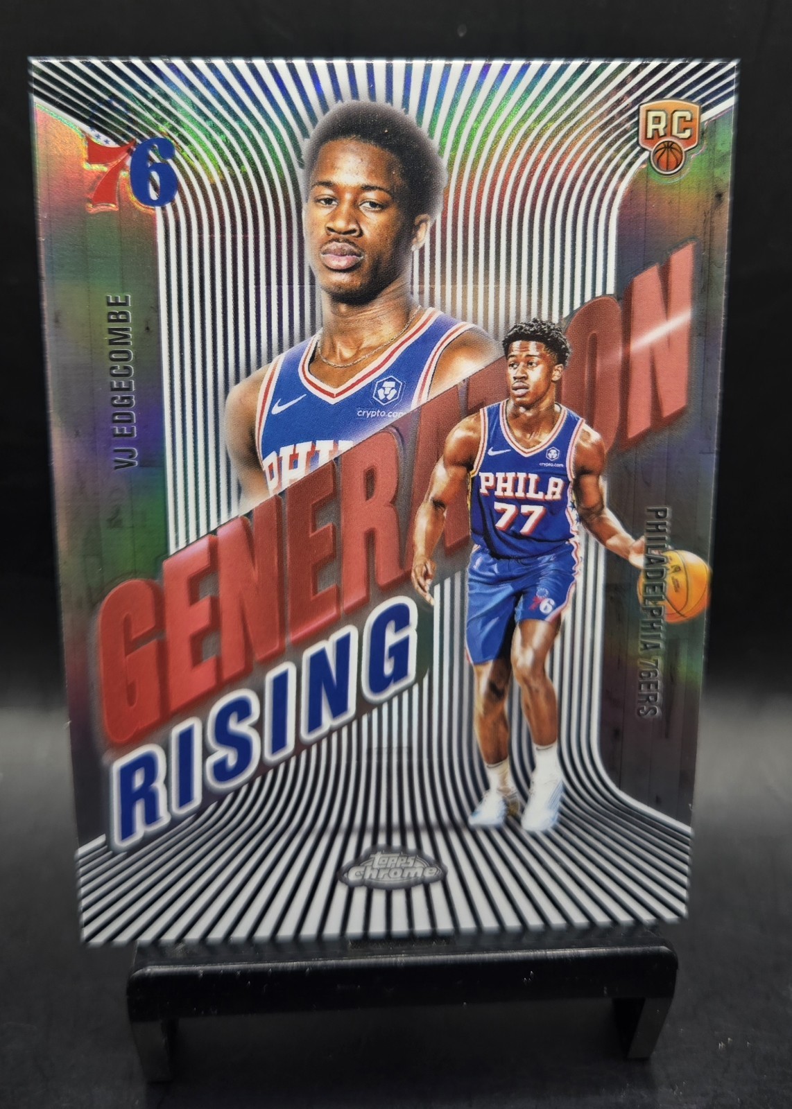VJ Edgecombe 2025-26 Topps Chrome Generation Rising Refractor 76ers Rookie RC