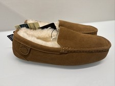 Fireside By Dearfoams Mel Genuine Shearling Moccasin Slipper Women's 10 EUR 41.5