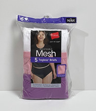 Hanes Just My Size Mesh Tagless Briefs 5 Pack Size 14